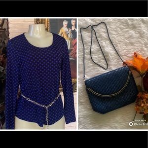 💜♠️💜 Long sleeve blouse by Chicos , and small purse